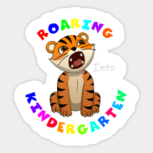 roaring into kindergarten Sticker